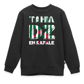Tahia DZ im Aufruhr - Geschenkidee Algerien - Kinder Premium Organic Sweatshirt - Schwarz - Vorne - AI Model Kid Female (0cm)