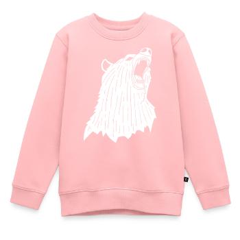 Wütender Eisbär - Kinder Premium Organic Sweatshirt - Rosa - Vorne - AI Model Kid Female (0cm)