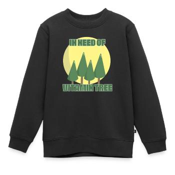 Vitamin Tree - Kinder Premium Organic Sweatshirt - Schwarz - Vorne - AI Model Kid Female (0cm)