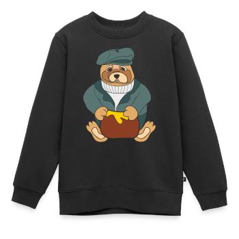 Nounours - Sweat Premium enfant bio - noir - Devant - AI Model Kid Female (0cm)