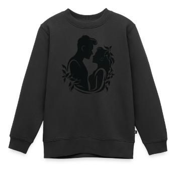 Mistelzweig-Kuss - Kinder Premium Organic Sweatshirt - Schwarz - Vorne - AI Model Kid Female (0cm)
