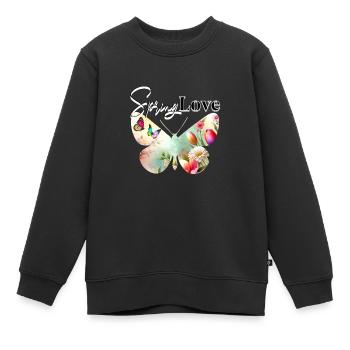 Spring Love - Design de T-Shirt de printemps à la mode - Sweat Premium enfant bio - noir - Devant - AI Model Kid Female (0cm)