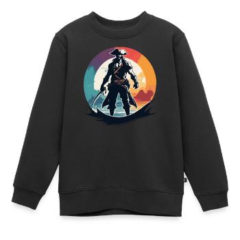 Piraten-Kapitän - Kinder Premium Organic Sweatshirt - Schwarz - Vorne - AI Model Kid Female (0cm)