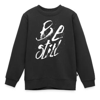 be still weiss - Kinder Premium Organic Sweatshirt - Schwarz - Vorne - AI Model Kid Female (0cm)