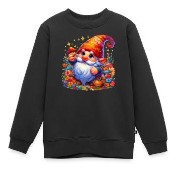 Gnom-Goblin-Elf - Kinder Premium Organic Sweatshirt - Schwarz - Vorne - AI Model Kid Female (0cm)
