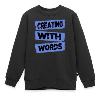 writing tips birthday present authorship - Kinder Premium Organic Sweatshirt - Schwarz - Vorne - AI Model Kid Female (0cm)