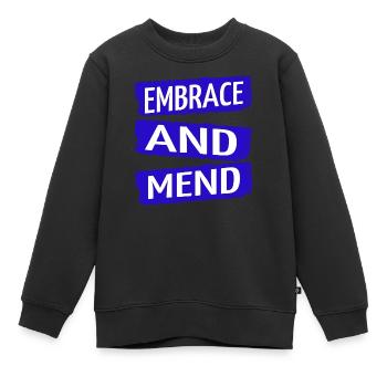 receiving support present idea - Kinder Premium Organic Sweatshirt - Schwarz - Vorne - AI Model Kid Female (0cm)