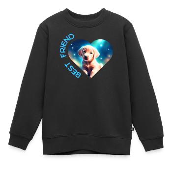 BEST FRIEND - Kinder Premium Organic Sweatshirt - Schwarz - Vorne - AI Model Kid Female (0cm)