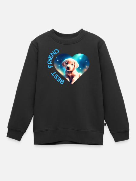 BEST FRIEND - Kinder Premium Organic Sweatshirt - Schwarz