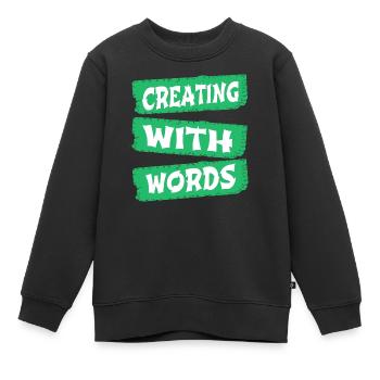 Creative Process Bday Joke Creative Projects - Kids Premium Organic Sweatshirt - black - Front - AI Model Kid Female (0cm)