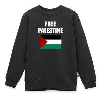 Befreit Palästina - Kinder Premium Organic Sweatshirt - Schwarz - Vorne - AI Model Kid Female (0cm)