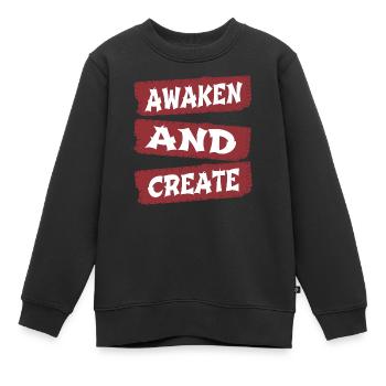 jokes gift birthday present - Kinder Premium Organic Sweatshirt - Schwarz - Vorne - AI Model Kid Female (0cm)