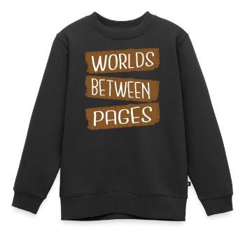Contemporary Literature Happy Escaping Routine - Kids Premium Organic Sweatshirt - black - Front - AI Model Kid Female (0cm)
