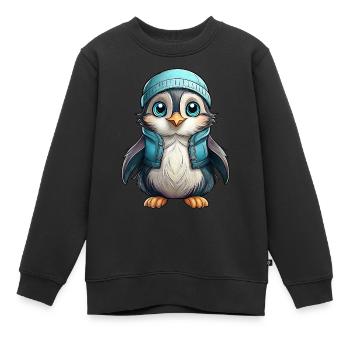 Tordalk - Kinder Premium Organic Sweatshirt - Schwarz - Vorne - AI Model Kid Female (0cm)