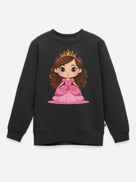 for little princesses - Kids Premium Organic Sweatshirt - black