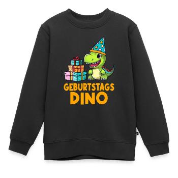 Kindergeburtstag Geburtstags Dino bunte Geschenke - Kinder Premium Organic Sweatshirt - Schwarz - Vorne - AI Model Kid Female (0cm)