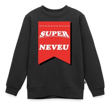 COUSIN NEVEU FRERE - Sweat Premium enfant bio - noir - Devant - AI Model Kid Female (0cm)