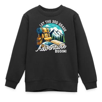 L’aventure de la troisième année commence - Sweat Premium enfant bio - noir - Devant - AI Model Kid Female (0cm)