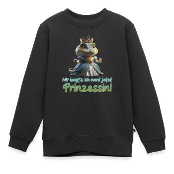 Kroko Prinzessin 01 - Kinder Premium Organic Sweatshirt - Schwarz - Vorne - AI Model Kid Female (0cm)