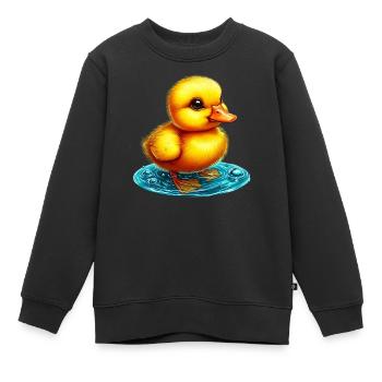 Entenküken Ente Ente Ente Ente - Kinder Premium Organic Sweatshirt - Schwarz - Vorne - AI Model Kid Female (0cm)