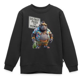 Gorilla Urlaub Unfug - Kinder Premium Organic Sweatshirt - Schwarz - Vorne - AI Model Kid Female (0cm)