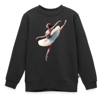 Moon Dancer - Celestial Grace - Kids Premium Organic Sweatshirt - black - Front - AI Model Kid Female (0cm)