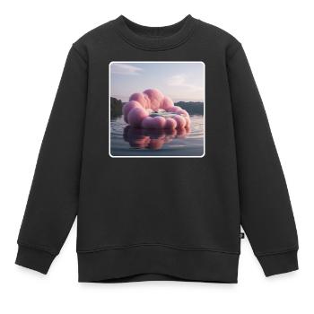 Lit de nuages - Sweat Premium enfant bio - noir - Devant - AI Model Kid Female (0cm)