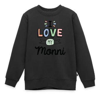 J’adore mon Monni - Sweat Premium enfant bio - noir - Devant - AI Model Kid Female (0cm)