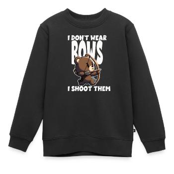 Ich benutze keine Bögen, ich schieße sie - Kinder Premium Organic Sweatshirt - Schwarz - Vorne - AI Model Kid Female (0cm)
