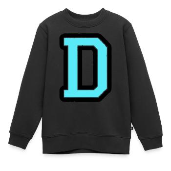 D Buchstabe - Kinder Premium Organic Sweatshirt - Schwarz - Vorne - AI Model Kid Female (0cm)