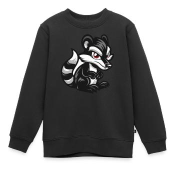 skunk - Kids Premium Organic Sweatshirt - black - Front - AI Model Kid Female (0cm)