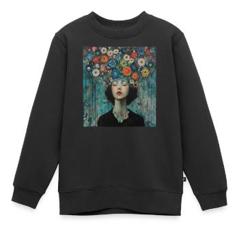 Bewusstsein für psychische Gesundheit - Kinder Premium Organic Sweatshirt - Schwarz - Vorne - AI Model Kid Female (0cm)