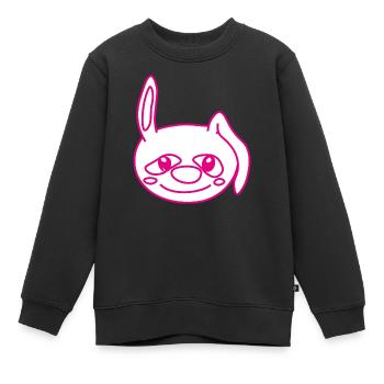 fröhlicher Hase - Kinder Premium Organic Sweatshirt - Schwarz - Vorne - AI Model Kid Female (0cm)