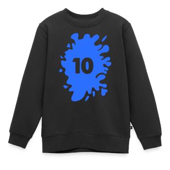 klecks 10 - Kinder Premium Organic Sweatshirt - Schwarz - Vorne - AI Model Kid Female (0cm)