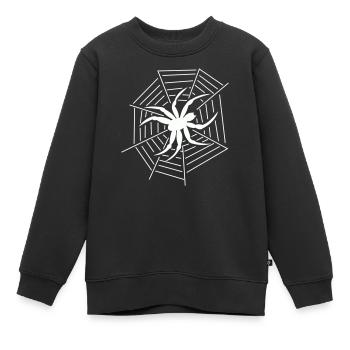 Spinne Spider - Kinder Premium Organic Sweatshirt - Schwarz - Vorne - AI Model Kid Female (0cm)