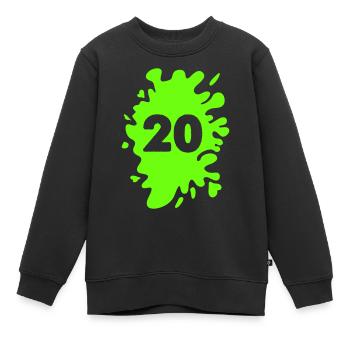 Klecks 20 - Kinder Premium Organic Sweatshirt - Schwarz - Vorne - AI Model Kid Female (0cm)