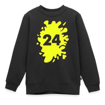 klecks 24 - Kinder Premium Organic Sweatshirt - Schwarz - Vorne - AI Model Kid Female (0cm)