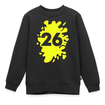 Klecks 26 - Kinder Premium Organic Sweatshirt - Schwarz - Vorne - AI Model Kid Female (0cm)