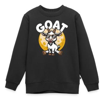 Ich bin die ZIEGE - Kinder Premium Organic Sweatshirt - Schwarz - Vorne - AI Model Kid Female (0cm)