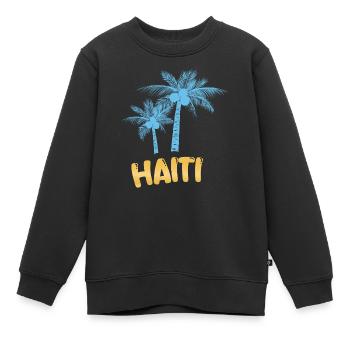Haïti comme Haïti - Sweat Premium enfant bio - noir - Devant - AI Model Kid Female (0cm)