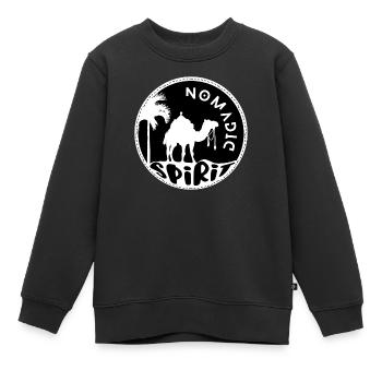 Nomadic spirit - Sweat Premium enfant bio - noir - Devant - AI Model Kid Female (0cm)