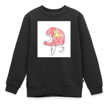 Casque - Sweat Premium enfant bio - noir - Devant - AI Model Kid Female (0cm)