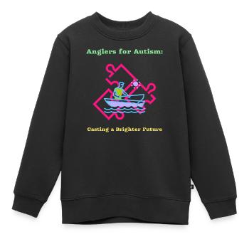 Angler für Autismus sorgen für eine bessere Zukunft - Kinder Premium Organic Sweatshirt - Schwarz - Vorne - AI Model Kid Female (0cm)