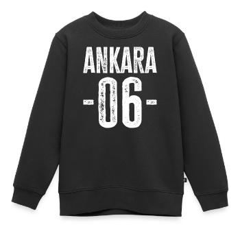 Ankara 06 – Fiers de la région de la capitale - Sweat Premium enfant bio - noir - Devant - AI Model Kid Female (0cm)