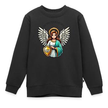 engel frau schutzengel - Kinder Premium Organic Sweatshirt - Schwarz - Vorne - AI Model Kid Female (0cm)