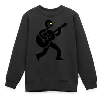 Musicien Guitariste - Sweat Premium enfant bio - noir - Devant - AI Model Kid Female (0cm)