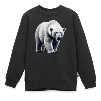 Eisbär - Kinder Premium Organic Sweatshirt - Schwarz - Vorne - AI Model Kid Female (0cm)