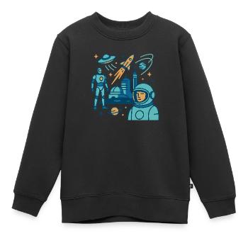 Die Zukunft der Welt - Kinder Premium Organic Sweatshirt - Schwarz - Vorne - AI Model Kid Female (0cm)