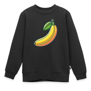 Frische Banane - Kinder Premium Organic Sweatshirt - Schwarz - Vorne - AI Model Kid Female (0cm)