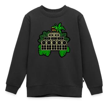 Soundsystem im Busch - Kinder Premium Organic Sweatshirt - Schwarz - Vorne - AI Model Kid Female (0cm)